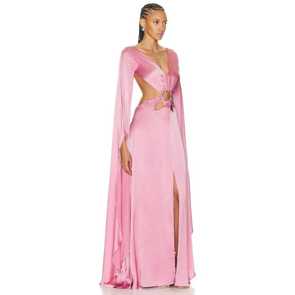 Cult Gaia Jasmin Gown in Shell Pink Small New Womens Long Maxi Dress - Picture 6 of 17